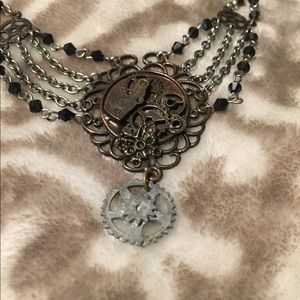 Steampunk gear necklace